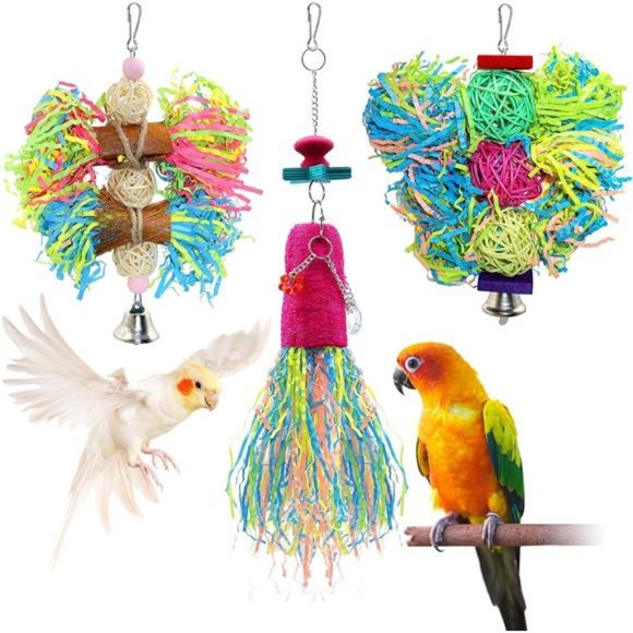 Bird Chewing Toys Parrot Shredder Toy Shred Foraging Hanging Cage Toy for Conure - Picture 1 of 7